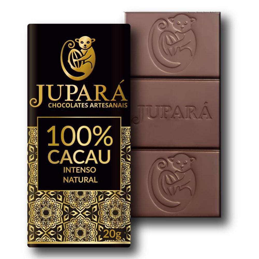 50 Barras De Chocolates Jupará 100% Cacau Puro E Natural