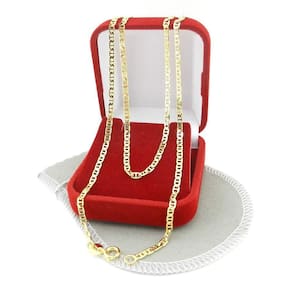 Corrente Masculina 50Cm 2Mm Largura Folheada Ouro Cr520
