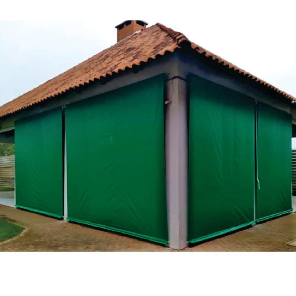 Toldo Cortina Verde - 1,50m x 2,70m - kit completo