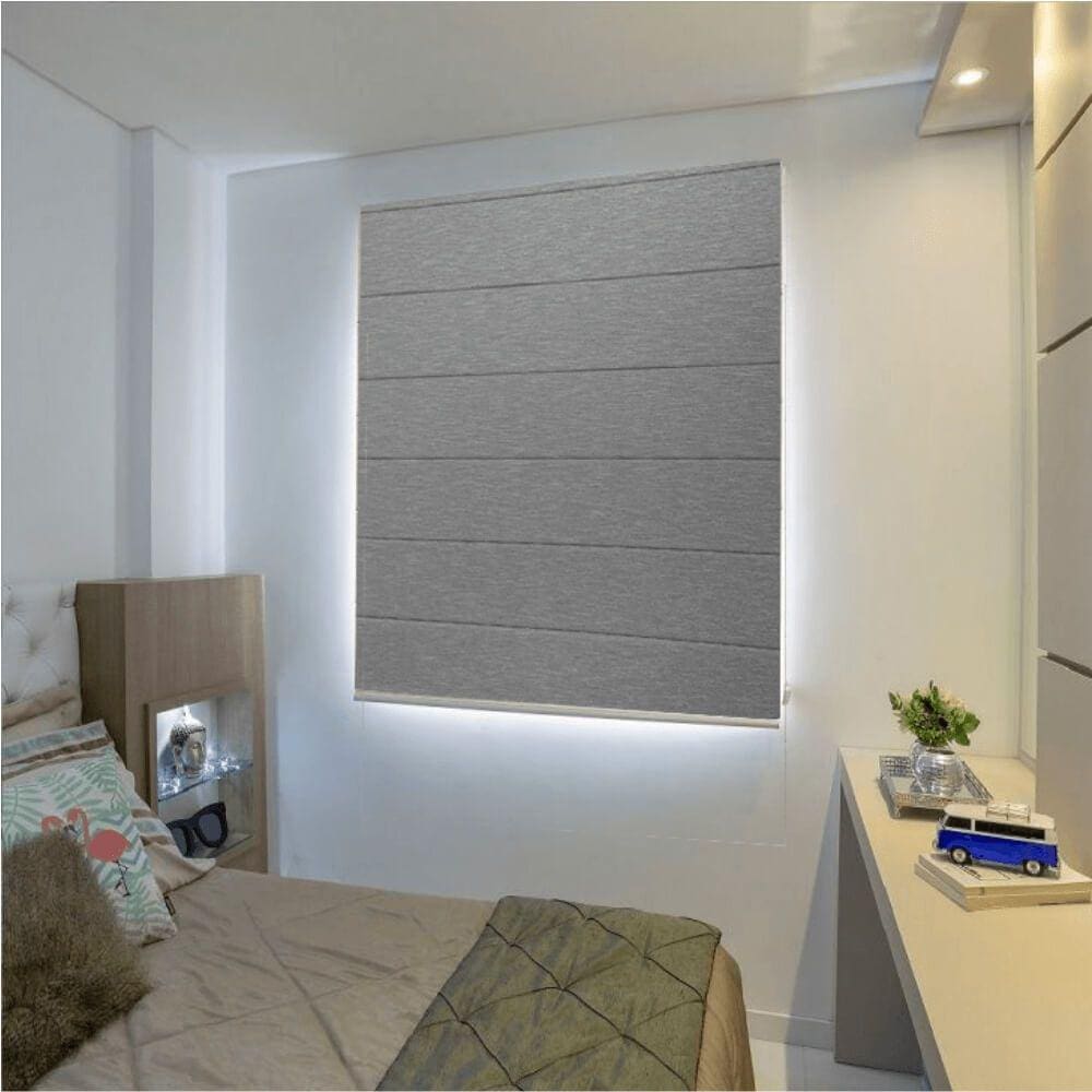 Persiana Romana Blackout Cinza - 1,60m x 1,30m
