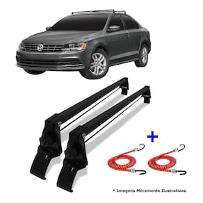 Rack De Teto Bagageiro + 2 Elasticos Jetta Ano 12/18