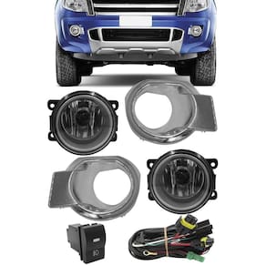 Kit Farol Milha Neblina Ford Ranger 2012 Até 2015 Moldura