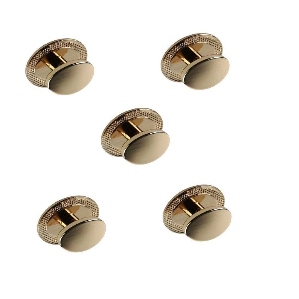 Kit 5 Puxador Beetle Com Base Granada Zen Gold Brilhante