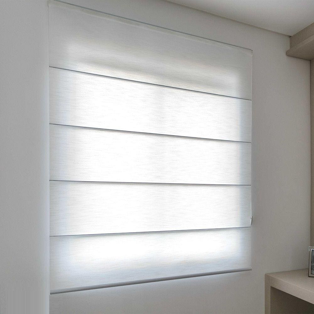 Persiana Romana Translucida Branca - 1,30m x 1,30m