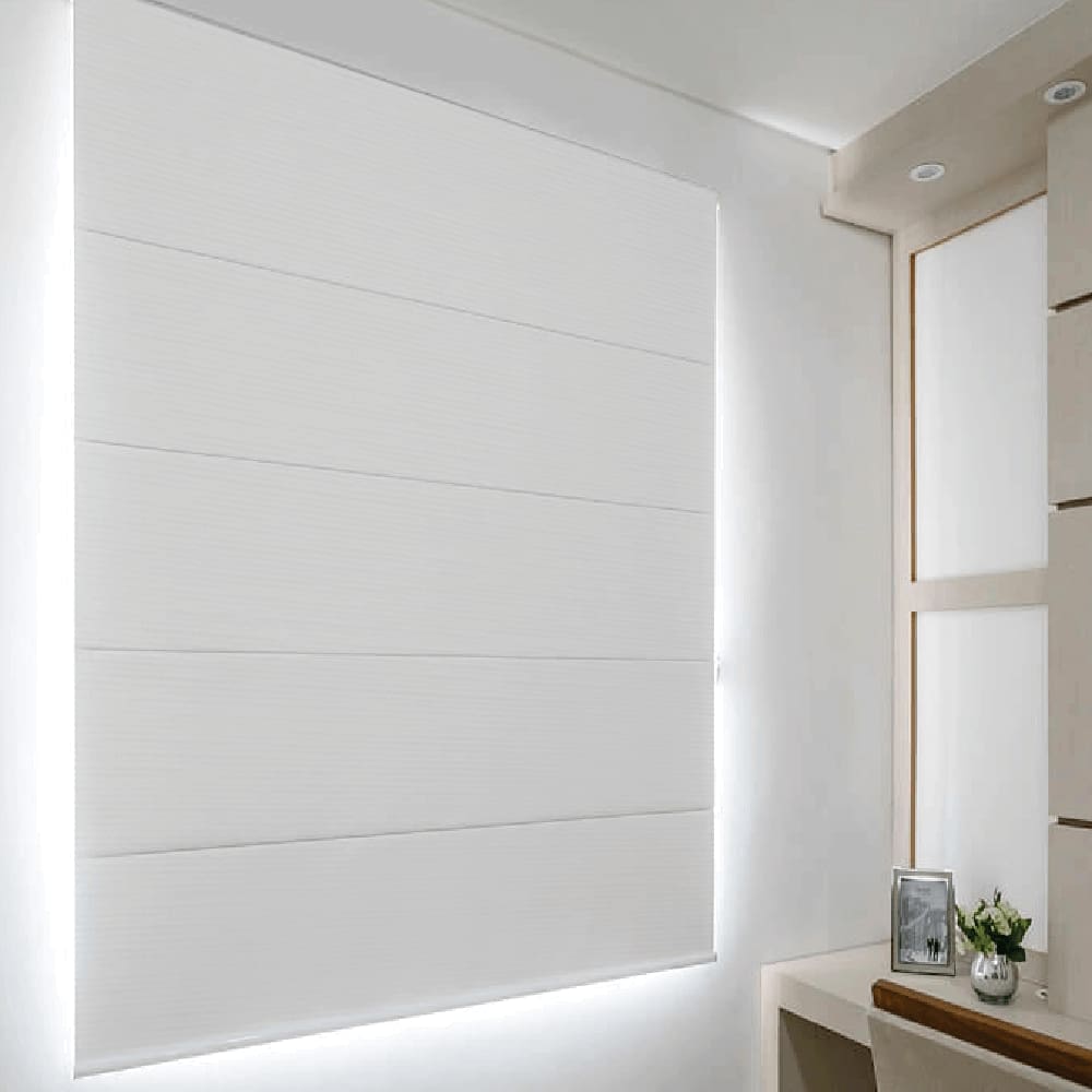 Persiana Romana Blackout Branca - 1,30m x 1,30m