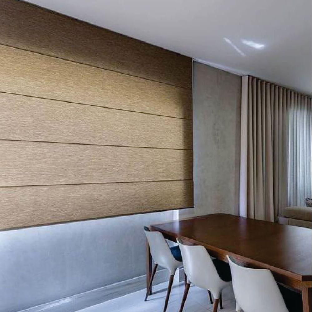 Persiana Romana Translucida Marrom - 1,20m x 1,20m
