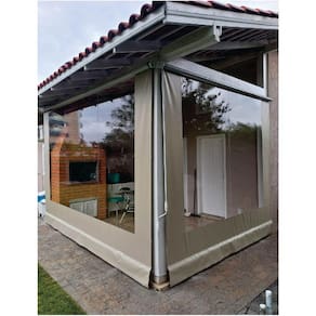 Toldo Cortina Bege c/ visor - 2,70m x 1,90m - kit completo