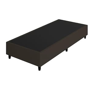 Base Box Solteiro Reforçado Arte Cúbica Estofados Itália 37x88x188cm Marrom