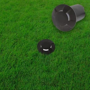 Embutido de Solo LED Sparkle Light 1W 3K IP67 4 Aberturas 60x93mm EXIG601094CRPT Bronzearte Preto