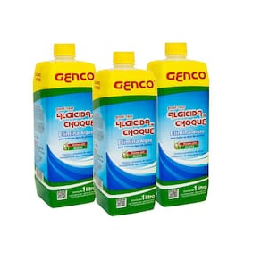 Kit com 3 Algicida de Choque 1 litro cada - Genco