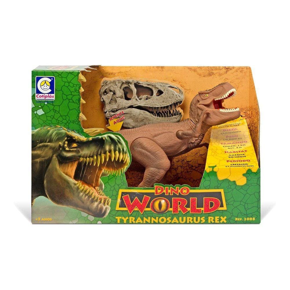 Dinossauro Tiranossauro Rex Dino World Cotiplas Com Som