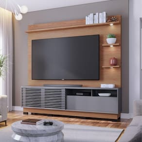 Home Para Tv Ate 70 Polegadas Barton Freijo Cinza Fosco