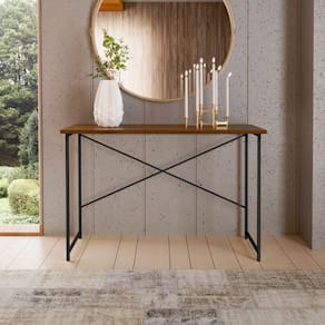 Aparador Estilo Industrial 90 Cm Miami Klm Móveis Imbuia/ Preto