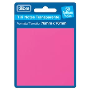 Bloco Adesivo Tili Notes Rosa 76x76 mm 50 Fls Tilibra