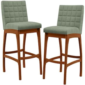 Kit 02 Banquetas Alta Para Cozinha Sala De Jantar Fixa Mila B04 Bouclê Oliva
