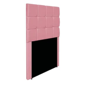 Cabeceira Estofada Manchester 90 Cm Solteiro Suede - Adj Decor Cor Rosa Bebê