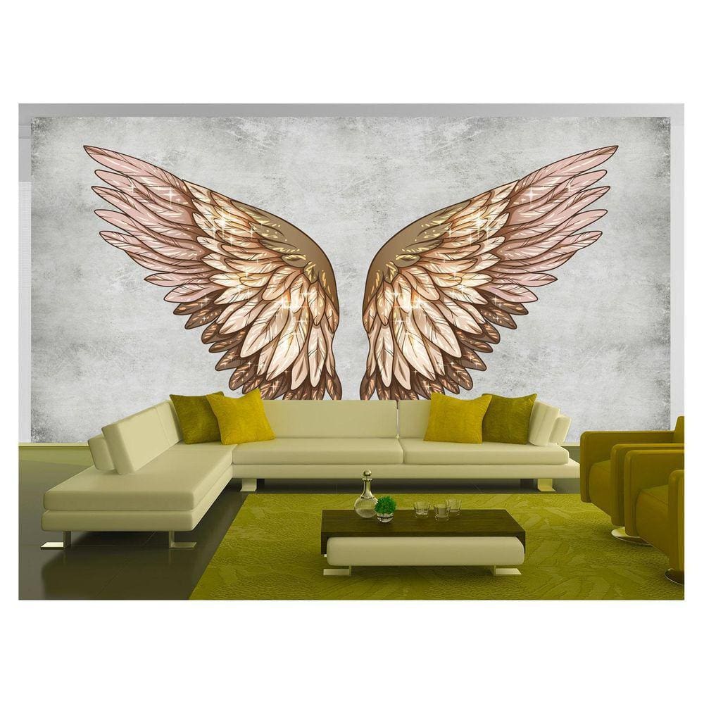 Papel De Parede 3D Arte Asas Selfie Insta Cores 3,5M Tra368