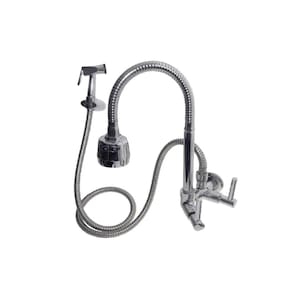 Torneira Pia Gourmet Sanit Metais Parede Inox Ducha 1/4 C34