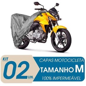 02 Capas Cobrir Moto Impermeável Proteção Uv M