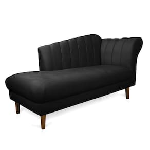 Divã Recife Suede 165 Cm Pés Chanfrado Castanho - D`rossi Cor Preto