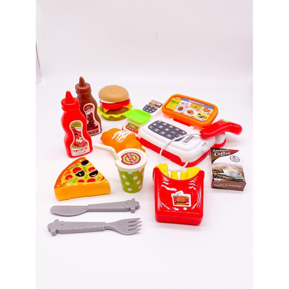 Kit Brinquedo Caixa Registradora e Lanchonete Com 17 Peças: Design colorido e divertido!