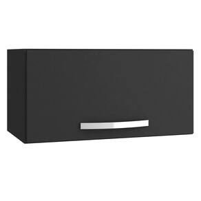 Armário Aéreo Geladeira Cozinha 60cm 01 Porta Preto - Desk Design