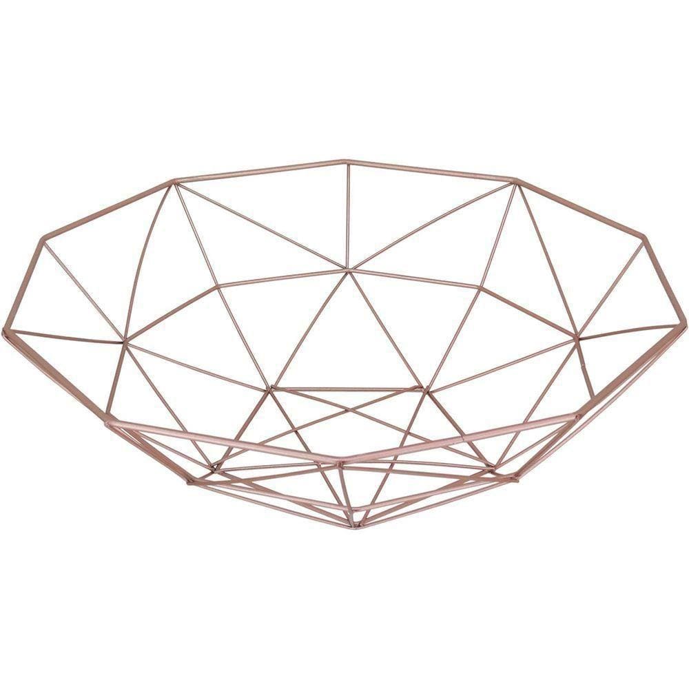 Centro Mesa 11X40X40Cm Metal Rose