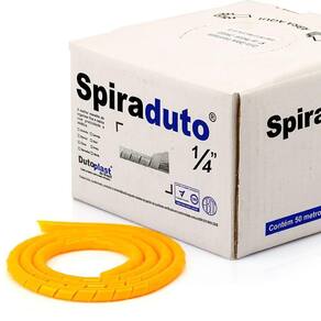 Organizador Fios E Cabos Spiraduto 1/4 Laranja - 40 Mt