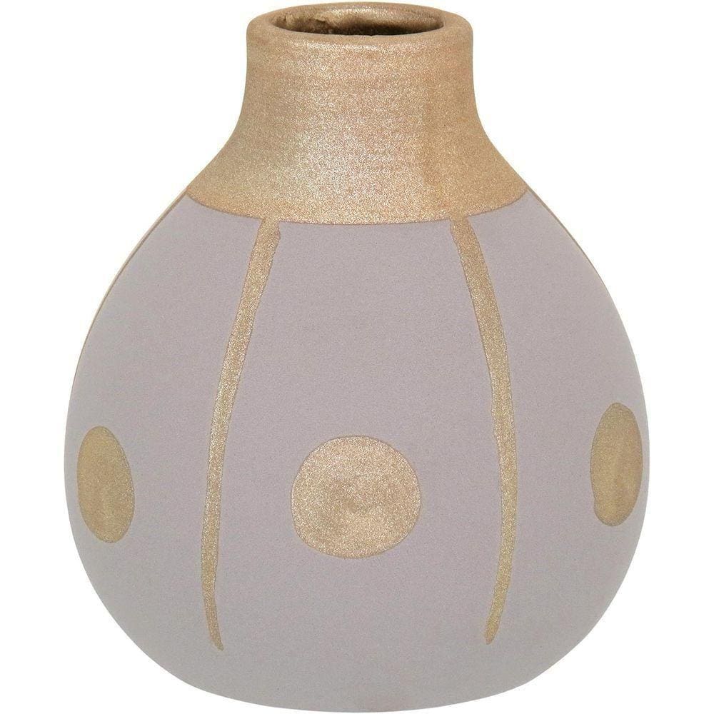 Tongass Vaso 14X12X12Cm Cerâmica Cinza