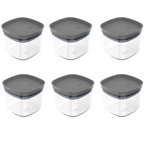 Conjunto 6 Potes Vedação Hermético 450ml Vedação Em Silicone