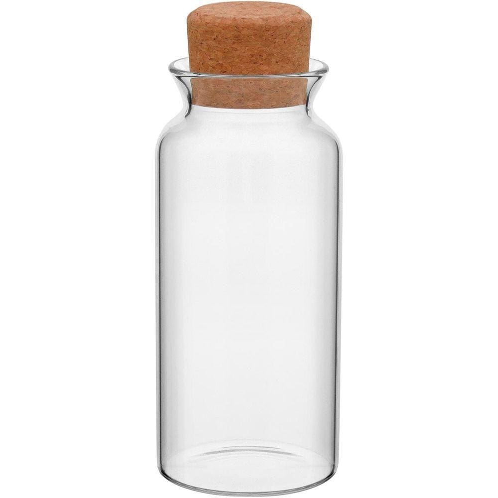 Pote 20X9X9Cm 850Ml Borosilicato Transp Tampa Cortiça