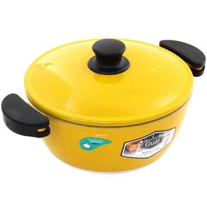 Panela 18cm Amarelo Resistente Gulê Em Alumínio 1,5 Litros