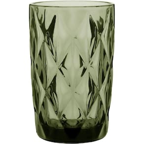 Copo Long Drink 13X8X8Cm 370Ml Vidro Verde 6Pç