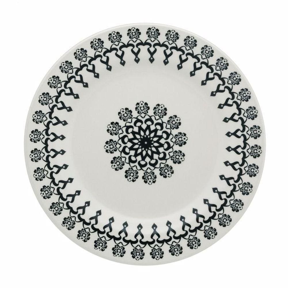 Kit 4 Pratos Rasos Donna Folk Oxford® Cerâmica 24cm