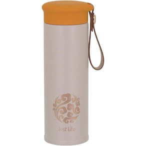 Just Life Garrafa Térmica 20X6X6Cm 450Ml Inox Bege Parede Dupla