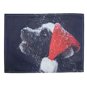 Jogo Americano Estampa Natal Cachorro Natalino 2 Peças