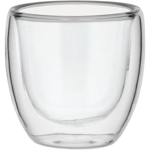 Clear Xícara Café 6X7X7Cm 80Ml Borosilicato Transp Parede Dupla