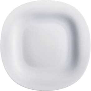 Luminarc Carine Prato Raso 3X27X27Cm Vidro Temperado Branco 6Pç