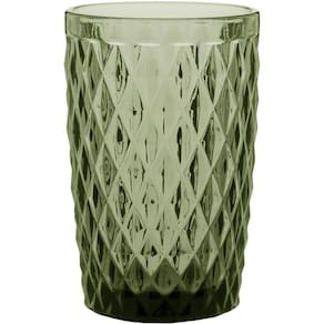 Copo Long Drink 12X8X8Cm 370Ml Vidro Verde 6Pç