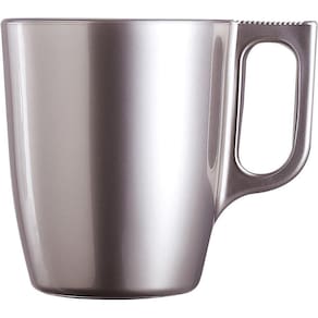 Luminarc Flashy Caneca 9X8X8Cm 250Ml Vidro Temperado Prata