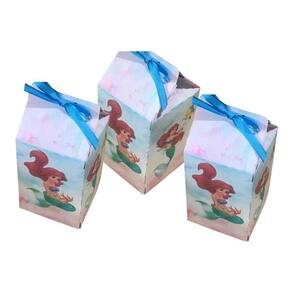 Kit 40 Caixa Milk Lembrancinha Surpresa Festa Tema Ariel