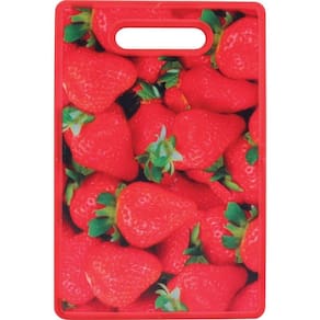 Tábua Culinária 1X30X20Cm Plástico Vermelho