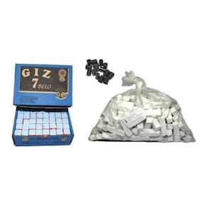 Kit 1 Kg Giz Branco + 144 Azul + 50 Ponta Taco Sinuca Bilhar