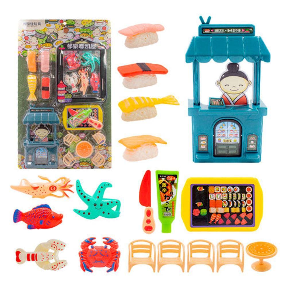 Brinquedo Conjunto de Cozinha Sushi: Com 19 peças para os pequenos chefs!