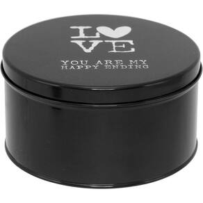 Lovestory Caixa Organizadora 8X15X15Cm Metal Preto