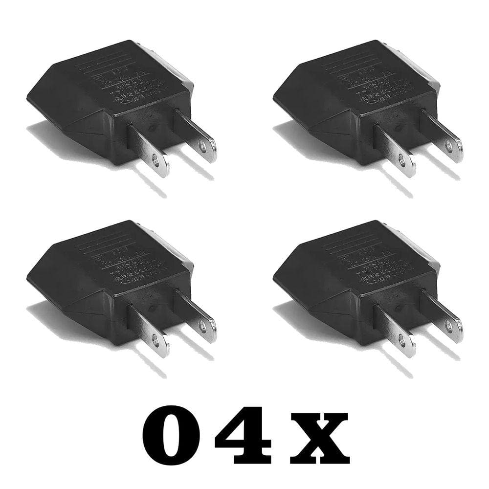 4 Adaptador Tomada Novo P Antigo Br P Us 110/220v Pino Chato