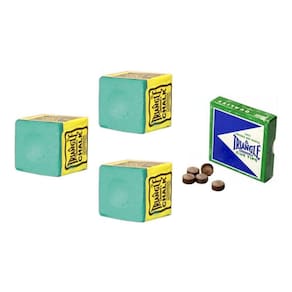 3 Giz Verde Triângle + 5 Sola Triângle Taco Sinuca Bilhar