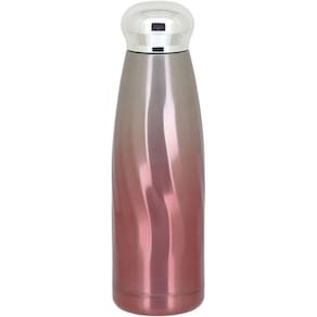 Trenton Garrafa Térmica 22X6X6Cm 380Ml Inox Rosa Parede Dupla