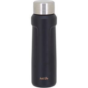Just Life Garrafa Térmica 23X7X7Cm 500Ml Inox Preto Parede Dupla