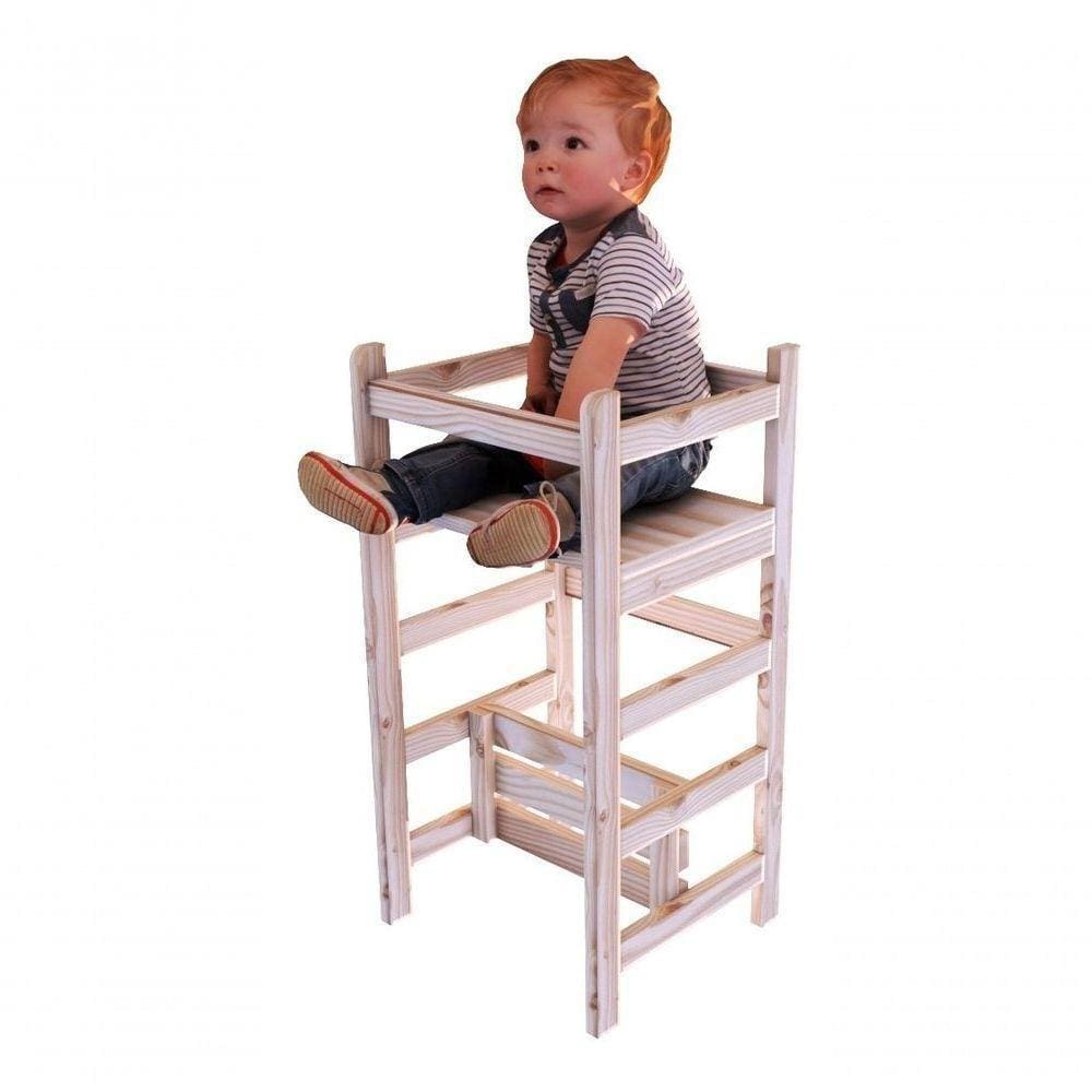 Cadeirão De Alimentação + Mesa De Aprendizagem + Torre